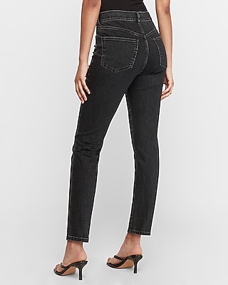 black high waisted ankle jeans