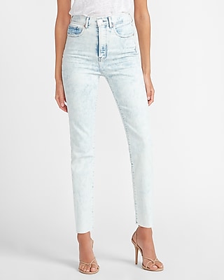 acid wash high waisted jeans