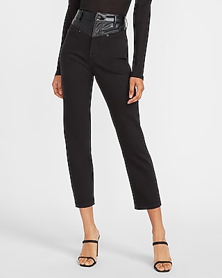 high waist slim pants