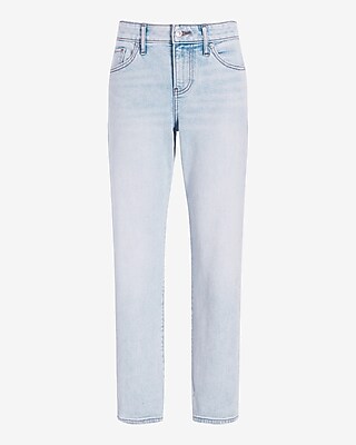 Mid Rise Blue Tinted Boyfriend Jeans