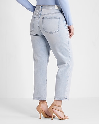 Mid Rise Blue Tinted Boyfriend Jeans
