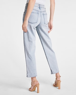 Mid Rise Blue Tinted Boyfriend Jeans