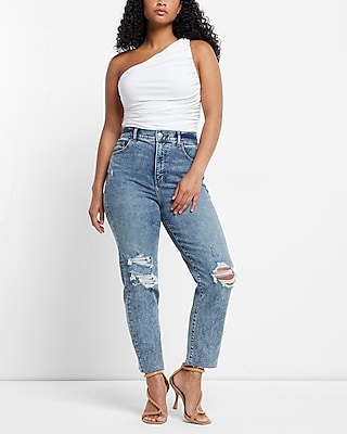 high rise mom jeans for women