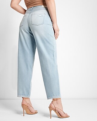 High Waisted Light Wash Balloon Leg Jeans - image 5