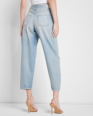 High Waisted Light Wash Balloon Leg Jeans - image 4