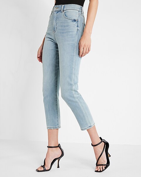NEW Express Blue Denim Mom Super High Rise Jeans Women's Size 0 - Shop  Thrift KC