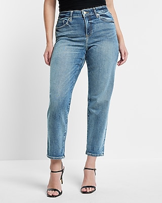 Mid Rise Medium Wash Boyfriend Jeans