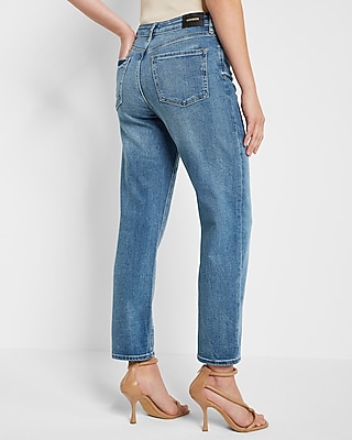Mid Rise Medium Wash Boyfriend Jeans