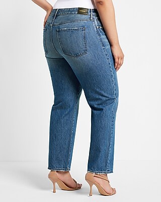 Low Rise Medium Wash Boyfriend Jeans