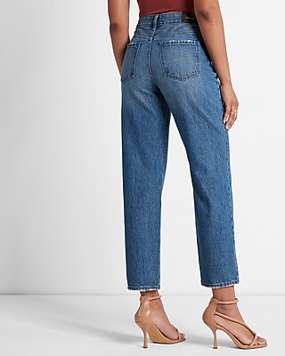 Low Rise Medium Wash Boyfriend Jeans