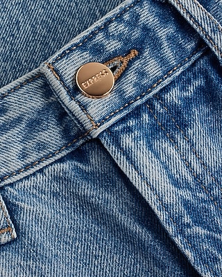 Mid Rise Medium Wash Distressed Boyfriend Jeans