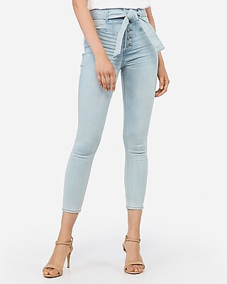 light wash denim leggings