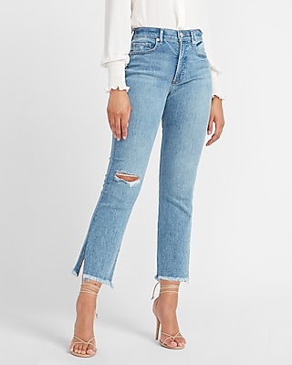 express high waisted flare jeans