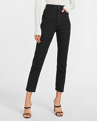 high waisted black petite jeans