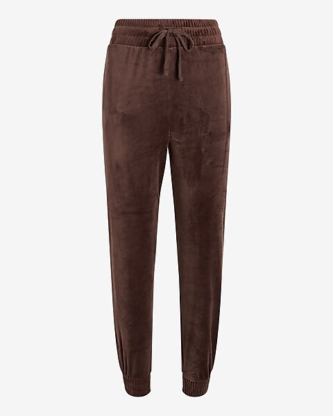 Super High Waisted Velour Joggers