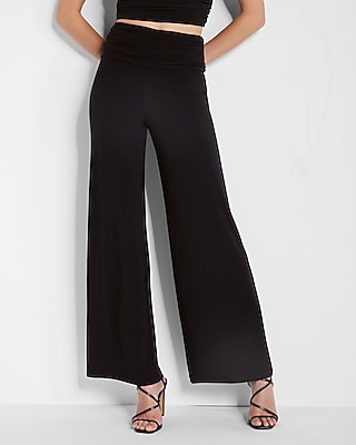 パンツ CFT. tuck wide high waist brushed pants Wholesale Factory Nuls Thick Brushed Wide Leg Straight Pants