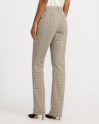 Editor Plaid Mid Rise Bootcut Pant