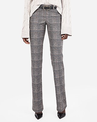 low rise plaid pants