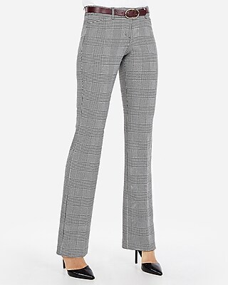low rise plaid pants