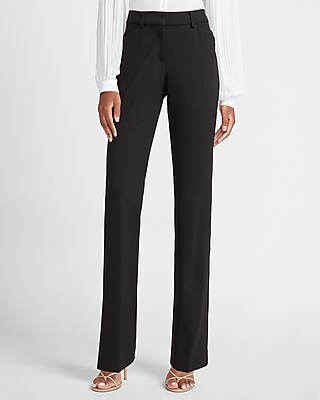 high waisted black bootcut trousers