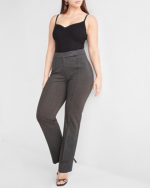 Curvy Mid Rise Seamed Ponte Bootcut Pant | Express