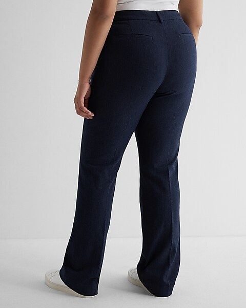 EXPRESS Editor Pants Women's 6 Bootcut Blue Stretch Fabric Mid Rise Dress  Pant