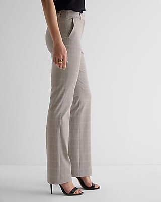 Editor Mid Rise Plaid Bootcut Pant