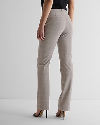 Editor Mid Rise Plaid Bootcut Pant
