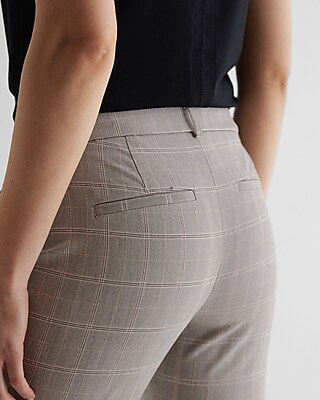 Editor Mid Rise Plaid Bootcut Pant