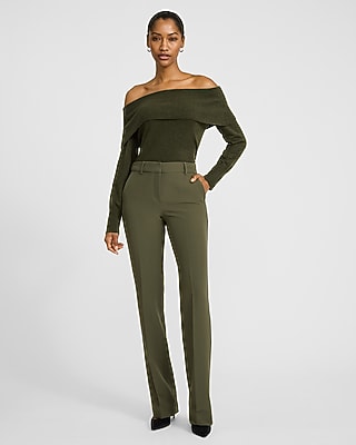 Editor Signature Stretch Mid Rise Bootcut Pant Express