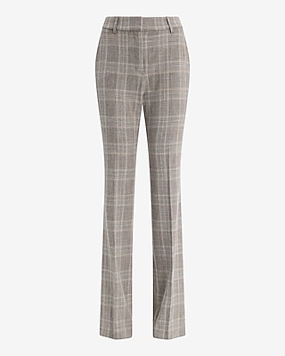 Editor Plaid Mid Rise Bootcut Pant