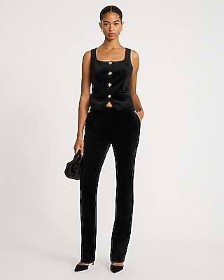 Editor Mid Rise Velvet Bootcut Pant