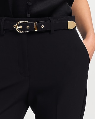 Editor Studio Stretch Twill High Waisted Belted Bootcut Pant