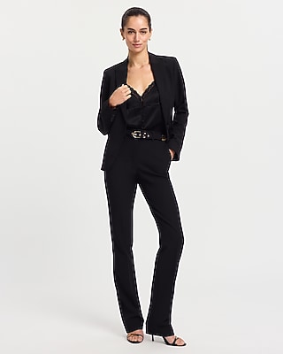 Editor Studio Stretch Twill High Waisted Belted Bootcut Pant
