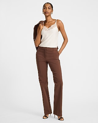 Editor Stretch Cotton Mid Rise Bootcut Pant