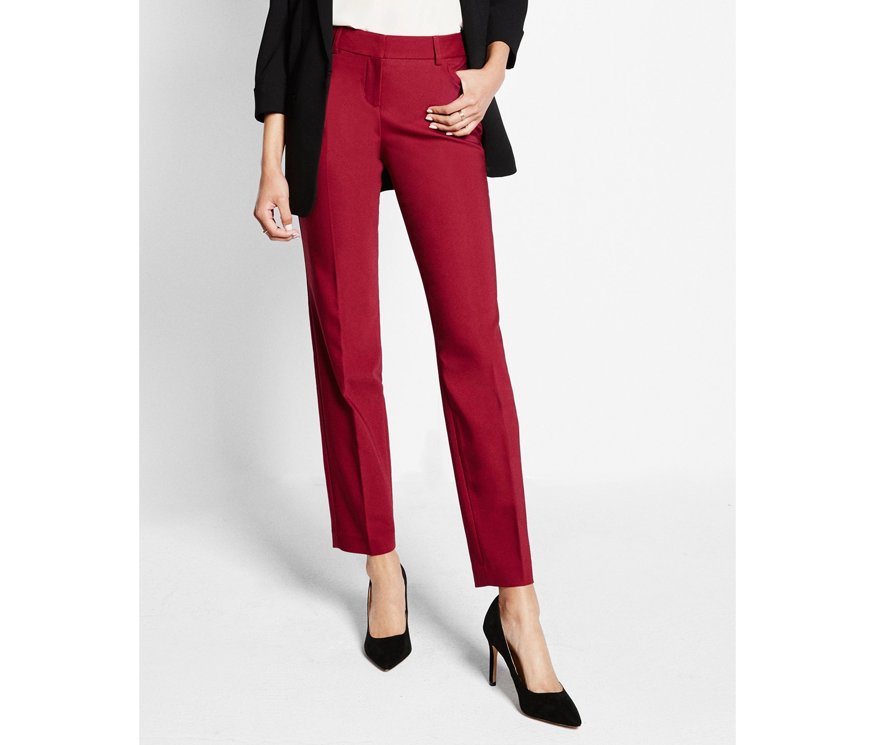 White Jacket and Editor Ankle Pant Suit | Express