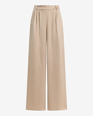 Satin High Waisted Ultra Wide Leg Pant