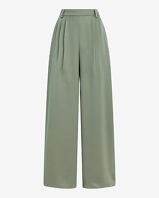 Satin High Waisted Ultra Wide Leg Pant