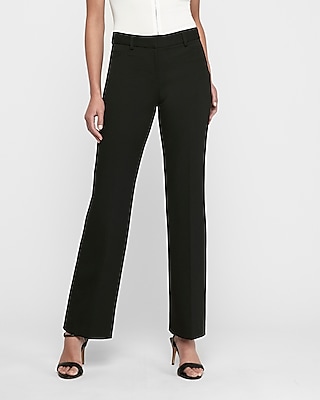 high rise wide leg black pants