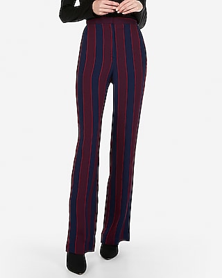 striped pants high waisted