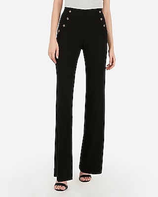 high waisted pants with buttons