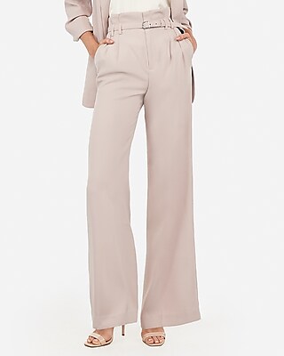 belted high waisted pants