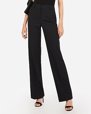 high waisted pinstripe trousers
