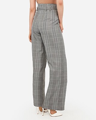 wide leg plaid pants outfit