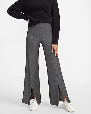 wide leg pants with slits