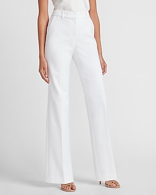 white evening trousers womens