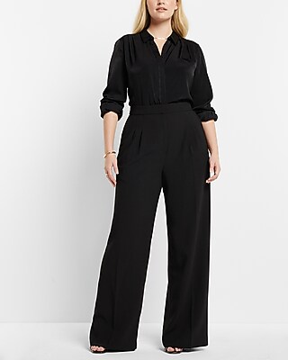 Super High Waisted Pleated Wide Leg Pant | Express
