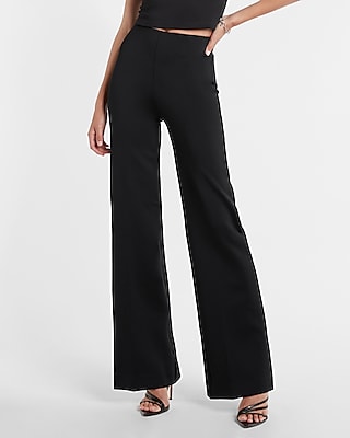 Express Super High Waisted Bodycon Flare Pant With Built-In