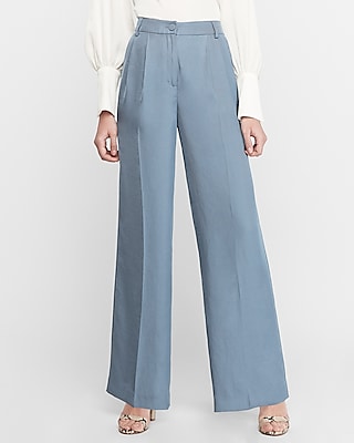 high waisted pleated pants womens