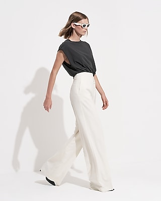 wide pants white